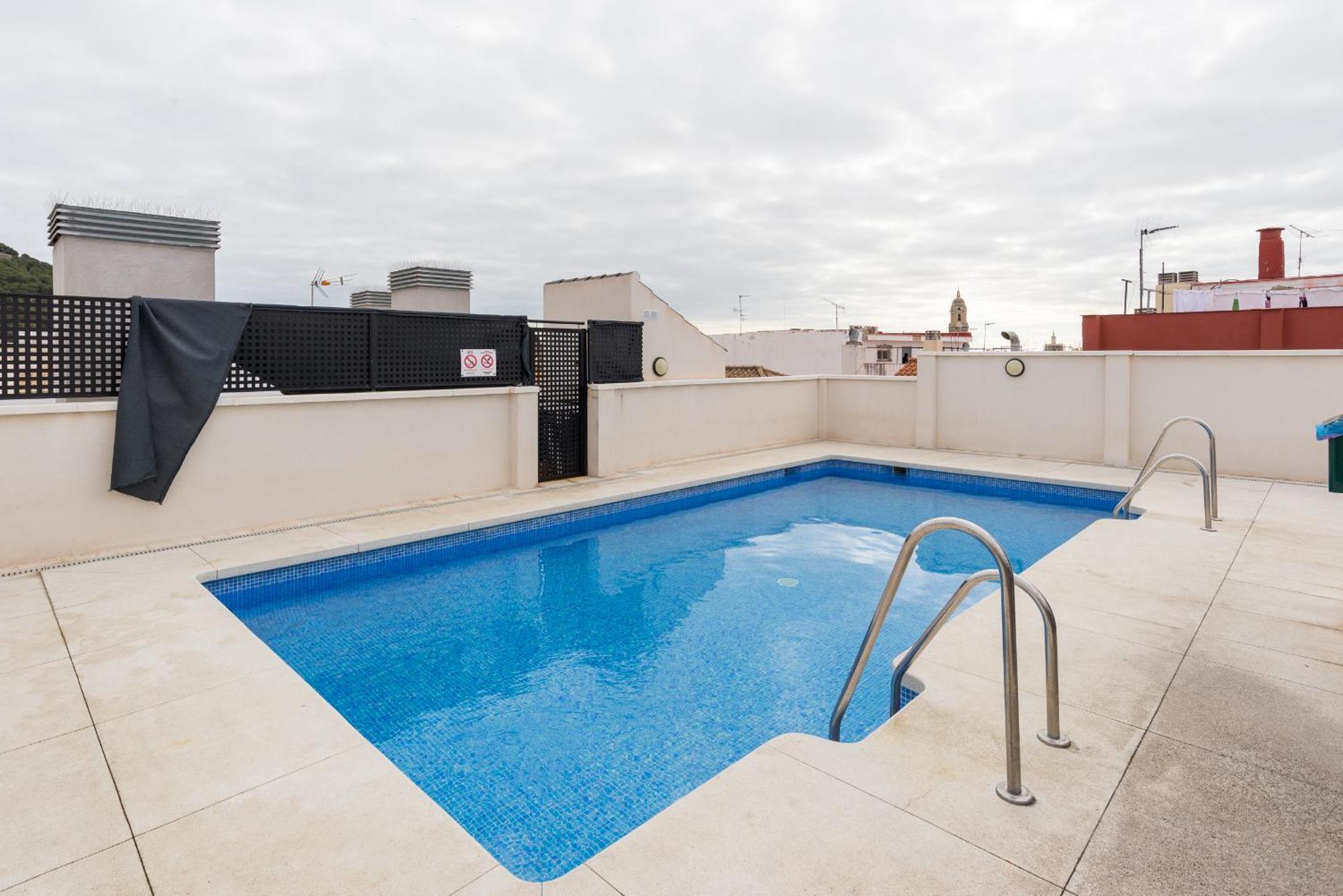 Historic Centre + Rooftop + Parking Málaga Eksteriør billede
